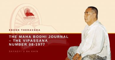 THE MAHA BODHI JOURNAL - THE VIPASSANA NUMBER 08-1977