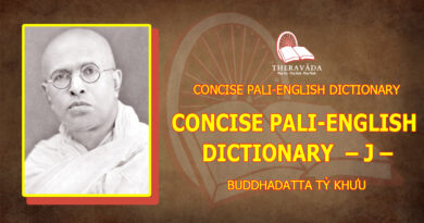 CONCISE PALI-ENGLISH DICTIONARY - J -