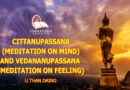 CITTANUPASSANA (MEDITATION ON MIND) AND VEDANANUPASSANA (MEDITATION ON FEELING) - U THAN DAING
