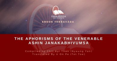THE APHORISMS OF THE VENERABLE ASHIN JANAKABHIVUMSA - U ON PE (TET TOE)