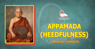 APPAMADA (HEEDFULNESS) - SAYADAW U PANDITABHIVAMSA